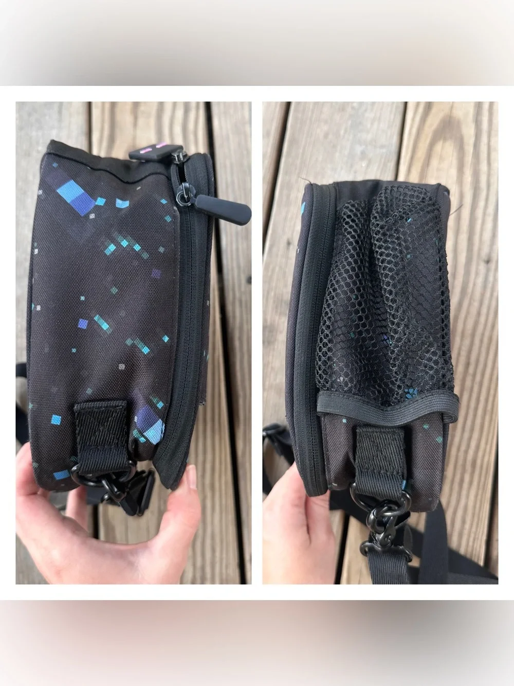 Pottery Barn Teen Minecraft The End Bookbag Backpack Lunch Box Black Blue Space